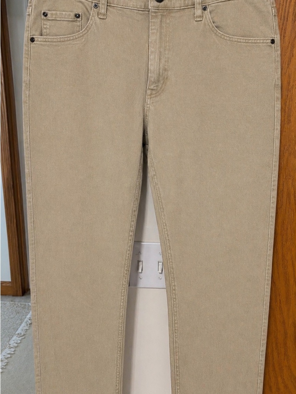 Men's Tan Chino Pants - Classic Straight Fit